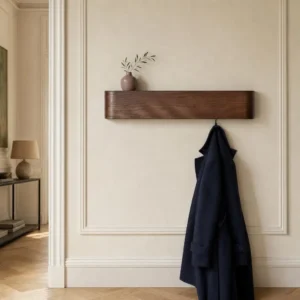 Porte Manteau Mural bois foncé