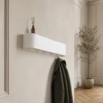 Porte-manteau mural en bois multicouche blanc style moderne
