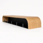 Porte-manteau mural en bois naturel