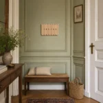 Porte-manteau mural en bois naturel clair