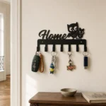 Porte-manteau mural enfant métal 7 crochets hiboux
