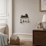 Porte-manteau mural enfant métal 7 crochets hiboux
