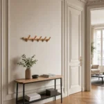 Porte-manteau mural rondin bois de chêne naturel