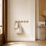 Porte-manteau mural rondin bois de chêne naturel