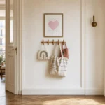 Porte-manteau mural rondin bois de chêne naturel