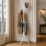 Porte-manteau perroquet inox blanc