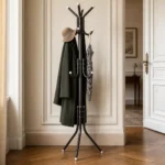 Porte-manteau perroquet inox noir
