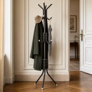 Porte-manteau perroquet inox noir