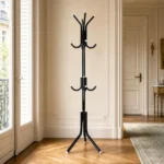 Porte-manteau perroquet inox noir
