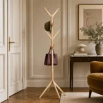 Porte-manteau scandinave sur pied 8 crochets