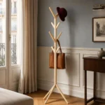 Porte-manteau scandinave sur pied 8 crochets