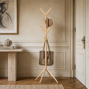 Porte-manteau scandinave sur pied 8 crochets