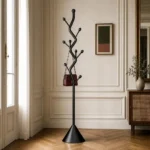 Porte-manteau sur pied arbre métal noir style nordique
