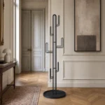 Porte-manteau sur pied cactus métal noir