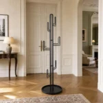 Porte-manteau sur pied cactus métal noir