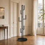 Porte-manteau sur pied cactus métal noir