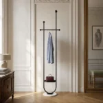 Porte-manteau sur pied métal noir design