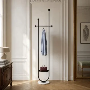 Porte-manteau sur pied métal noir design