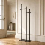 Porte-manteau sur pied métal noir design moderne